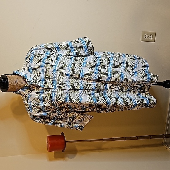 Chaps palm leaf design Men's button down shirt size XL - Picture 1 of 11